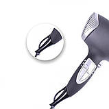 Фен багатофункціональний для волосся з насадками Pritech LD-6071 2000 Вт сірий (LD-6071), фото 5