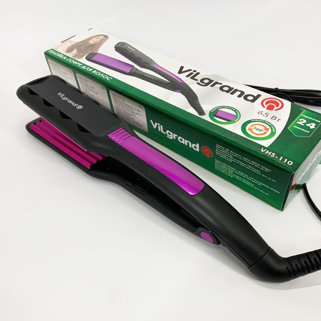 Праска плойка щітка для випрямлення волосся ViLgrand VHS-110 65 Вт, Праски для випрямлення ZQ-36