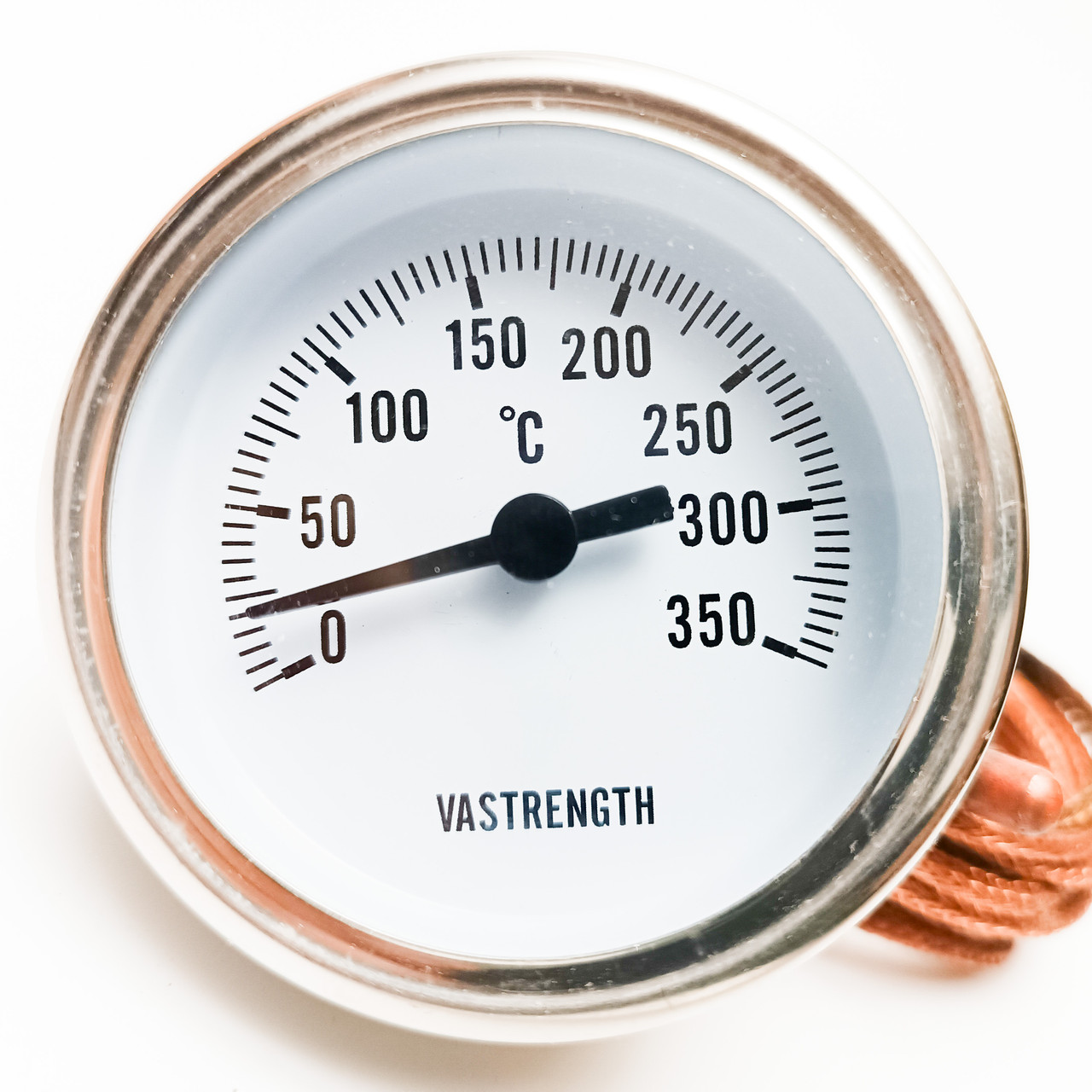 Термометр капілярний діаметром 60мм/350°С/2м Vastrength, фото 1
