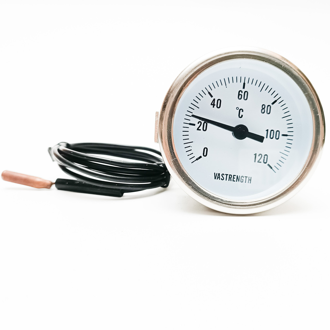 Термометр капілярний діаметром 60мм/120°С/1м Vastrength, фото 1