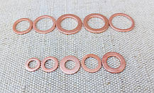 Набір з 100 мідних кілець (прокладок) з коробкою М5, М6, М8, М10, М12, М14, фото 4