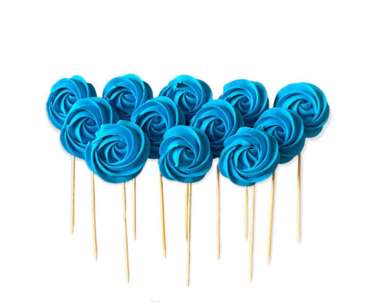 Набір кондитерських цукрових прикрас "Безе сині" 1шт, фото 1