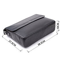 Чоловіча сумка-портфель для ноутбука із зернистої натуральної шкіри Tony Perotti 20864_1 (6036-38 nero) Чорний, фото 3