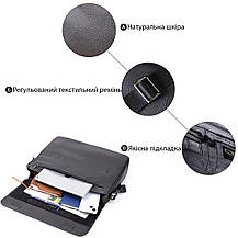 Чоловіча сумка-портфель для ноутбука із зернистої натуральної шкіри Tony Perotti 20864_1 (6036-38 nero) Чорний, фото 4