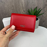 Жіночий шкіряний гаманець клатч люкс якість у коробці, високоякісний жіночий портмоне з натуральної шкіри Червоний