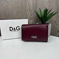 Жіночий шкіряний гаманець клатч люкс якість у коробці, високоякісний жіночий портмоне з натуральної шкіри Бордовий