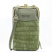 Жіноча міні сумочка клатч рептилія на плече, маленька сумка гаманець для телефону