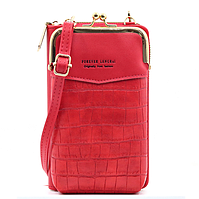 Жіноча міні сумочка клатч рептилія на плече, маленька сумка гаманець для телефону