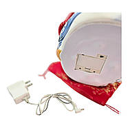 Кіт Манекі-Неко керамічний, статуетка на удачу з подушечкою, 23,5 см, живлення від мережі або батарейок, фото 5