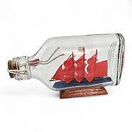 Модель вітрильника у пляшці (13 x 8 x 3 см), фото 4