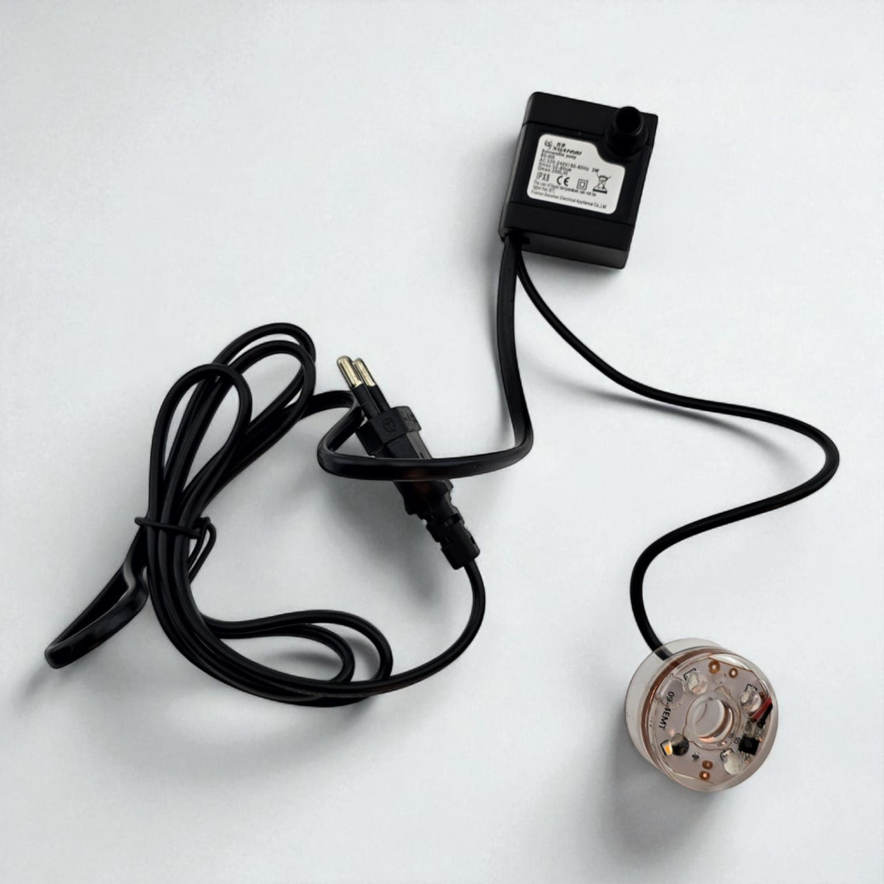 Занурювальний насос для фонтану з LED підсвічуванням, 3 Вт, 200 л/год, Hmax 55-60 см, IPX8 (BS-005), фото 1