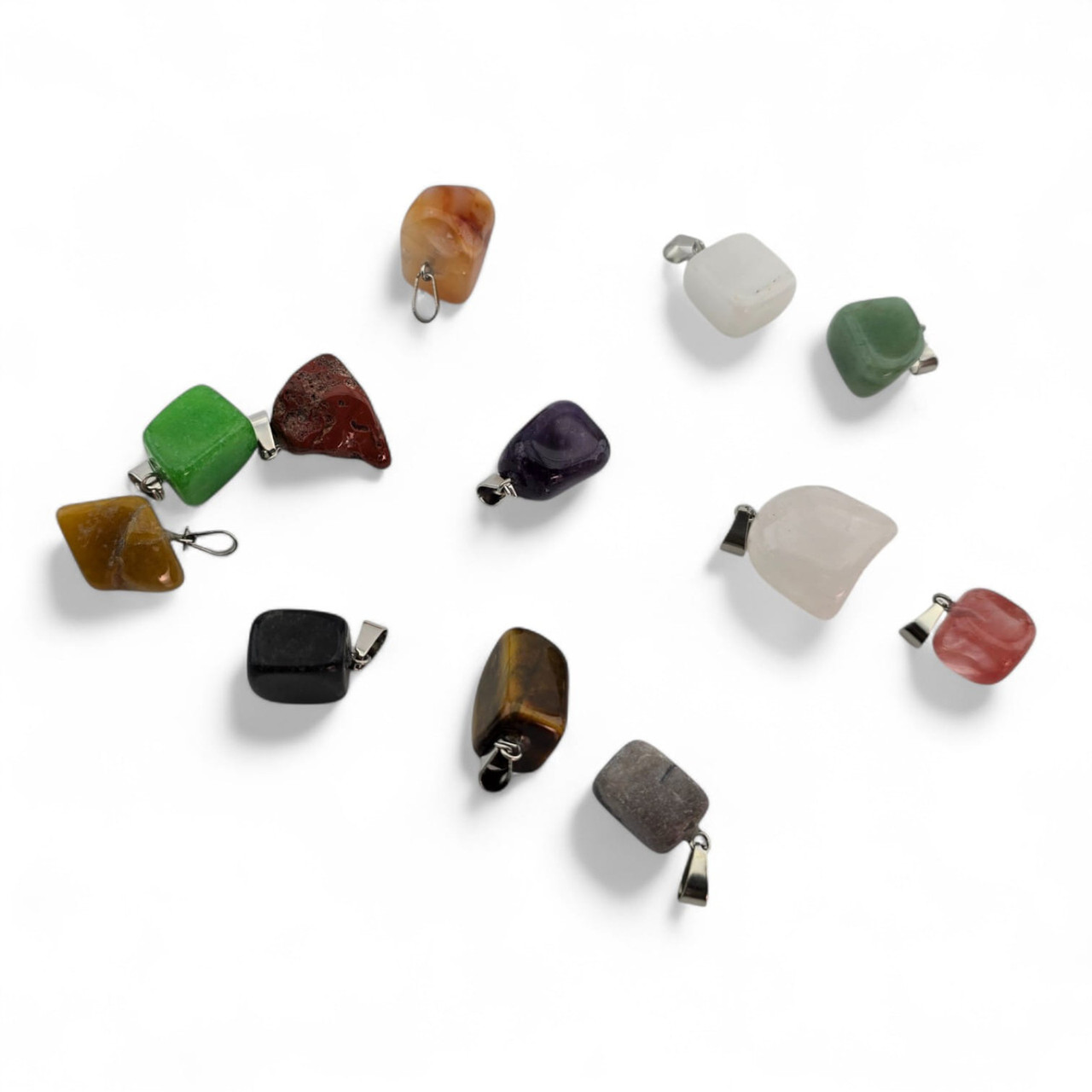 Кулон з каменю (набір 12 шт) (12,5 х9, 5х1, 5 см), фото 1