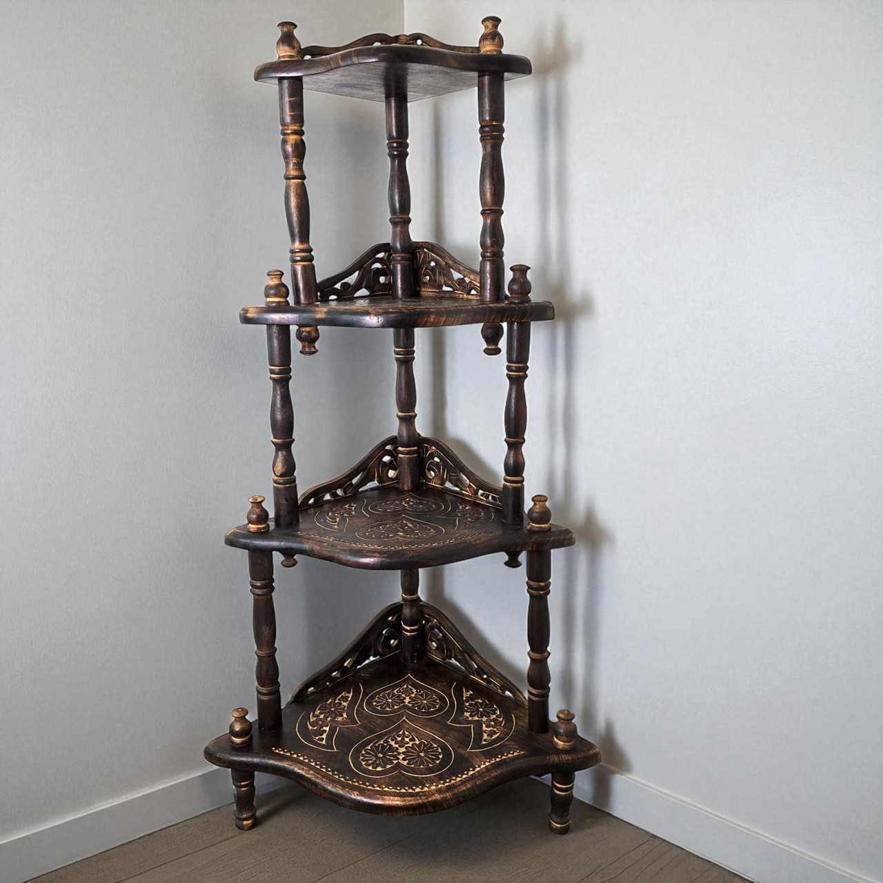 Етажерка з мангового дерева на 4 полиці (115х59х42 см), фото 1