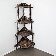 Етажерка з мангового дерева на 4 полиці (115х59х42 см), фото 2