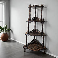 Етажерка з мангового дерева на 4 полиці (115х59х42 см), фото 3