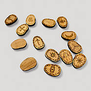 Руни "Відьміни" (Вікканські) світлі, 14 рун (4,2 х3, 1х0, 7 см), масив дерева., фото 3