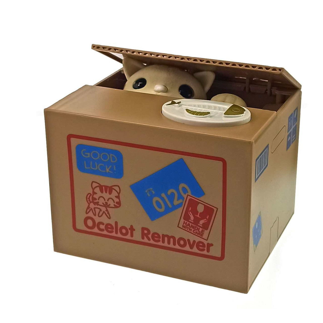 Скарбничка "Кішка Злодюжка" на батарейках (12х9х10 см) E, фото 1