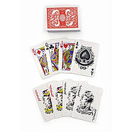 Карти гральні пластикове покриття червона сорочка (9х6, 5х1, 7 см), фото 3