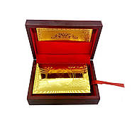 Карти гральні пластикові позолочені в скриньці (11,5х8,5х4,5 см), фото 3