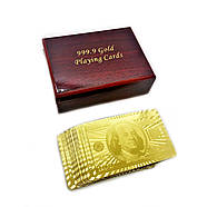 Карти гральні пластикові позолочені в скриньці (11,5х8,5х4,5 см), фото 4