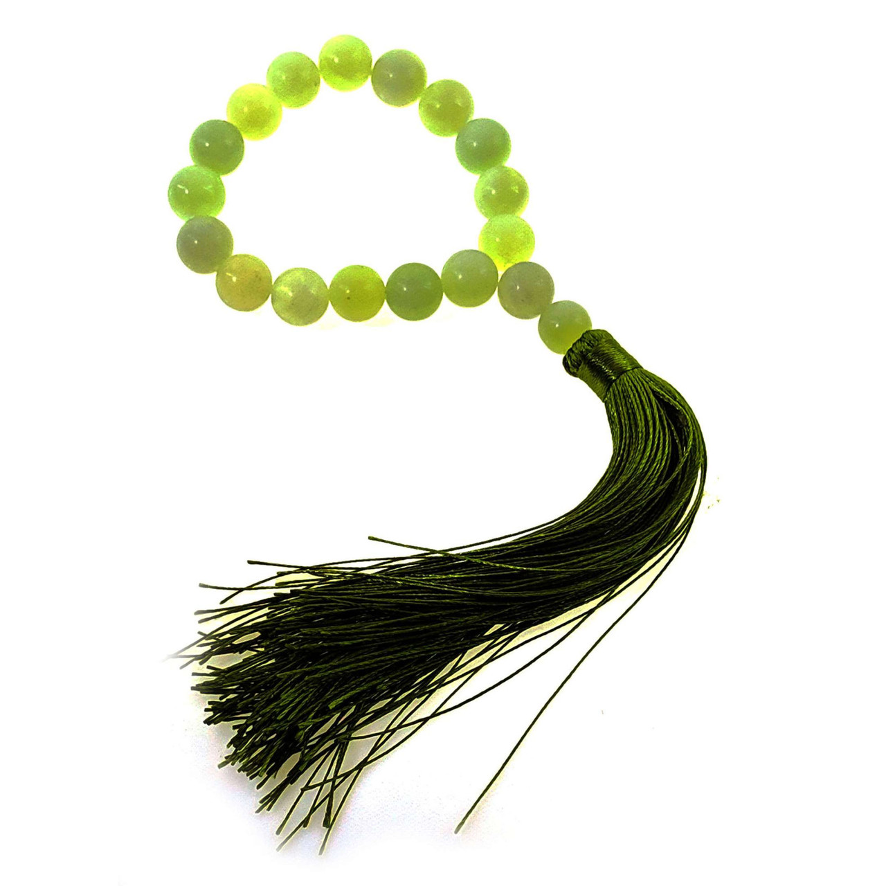 Чотки нефритові (Ø = 1,2 см19 см) (17 намистин), фото 1