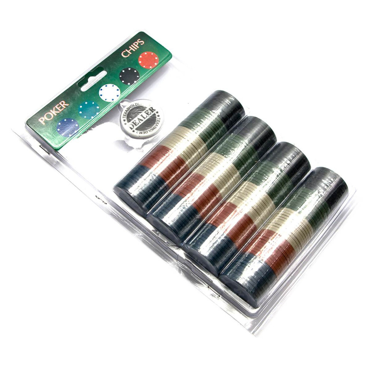 Покерні фішки (200 фішок) (18х29х4см) (вага фішки 4 гр. d-39 мм), фото 1