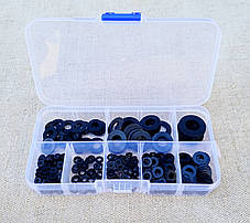 Набір із 250шт. нейлонових ущільнювальних шайб в коробці М2, М2.5, М3, М4, М5, М6, М8, М10, фото 2