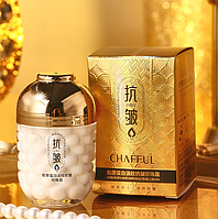 Уцінка! Прим'ята Крем для обличча антивіковий з колагеном та перлинною пудрою CHAFFUL Collagen Anti-Wrinkle Pearl Cream, 50 гр