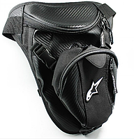 Сумка на стегно, мото стегна подвійна чорна Alpinestars