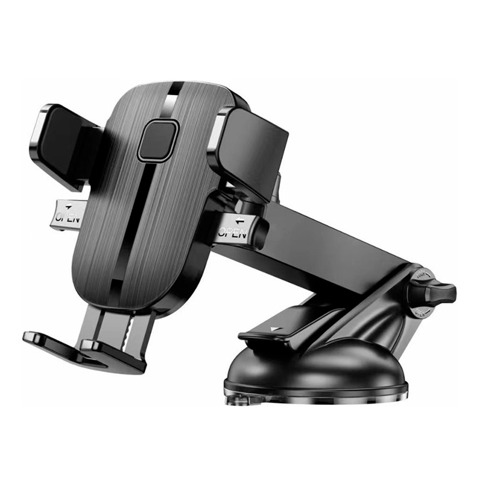 Автомобільний тримач для телефона на присоску Terra А115 з авто-фіксатором, 360 градусів, фото 1