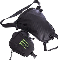 Сумка на стегно, мото стегна подвійна чорна Monster