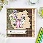 Набір силіконових штампів для скрапбукінгу Квіти і надписи CHT215, фото 3