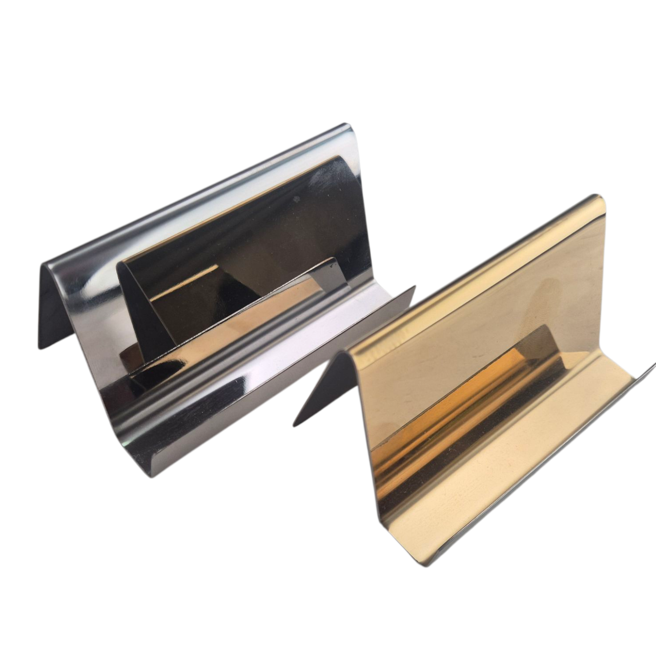 Підставка для візитівок візитниця золота на ресепшн магазину, салону краси, офісу, фото 1