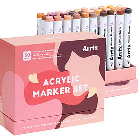 Акрилові маркери Arrtx 30c (Brush Tip), відтінки шкіри