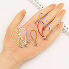 Шнур із Петлею Нейлон і Латунь, для Брелків, Мобільних, Колір: Мікс, Довжина 60мм, Кільце 8 мм, (25 шт), фото 3