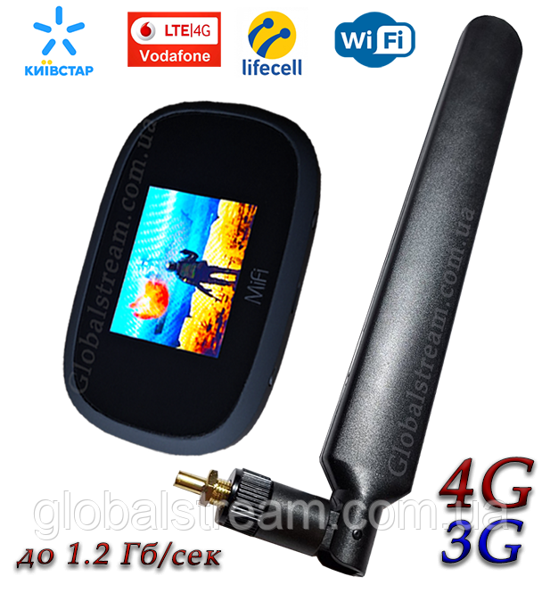 4G 3G WiFi роутер Novatel Verizon MiFi 8000L(8800) Cat 18 до 1.2 Гб/сек (4400mAh)(KS,VD,Life) с антеной 12dbi, фото 1