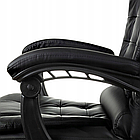 Офісне комп'ютерне крісло Primaveo з підніжкою | Еко-шкіра, Чорне, фото 8