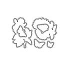 Набір силіконових штампів та ножів для скрапбукінгу Квіти і метелики NSH005, фото 2