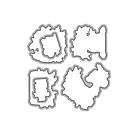 Набір силіконових штампів та ножів для скрапбукінгу Квіти і надписи NSH006, фото 2