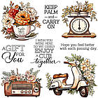 Набір силіконових штампів та ножів для скрапбукінгу Квіти і надписи NSH006, фото 4