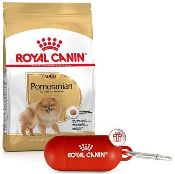 Акція! Сухий корм Royal Canin Pomeranian Adult для собак, 1,5 кг + диспенсер для пакетів у подарунок!, фото 1