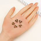 Шапочки для Бусин Залізні, Квітка, Колір: Бронза, Розмір: 13х4мм, Отвір 1.2 мм, 100 шт, фото 2