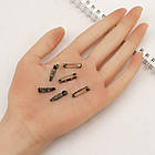 Основа під Брош Залізна, Булавка, з 2 отворами, Колір: Бронза, Розмір: 20х5х5мм, Отв-тіє 2 мм, 50 шт./пач, фото 2