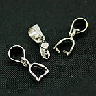 Тримач для Кулонів, Латунь, Колір: Платина, Розмір: 10x5.5x3мм, Отвір 3.5 мм, 10 шт, фото 2