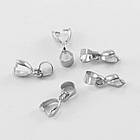 Тримач для Кулонів, Латунь, Колір: Платина, Розмір: 10x5.5x3мм, Отвір 3.5 мм, 10 шт, фото 3