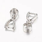 Тримач для Кулонів, Латунь, Колір: Платина, Розмір: 10x5.5x3мм, Отвір 3.5 мм, 10 шт, фото 6