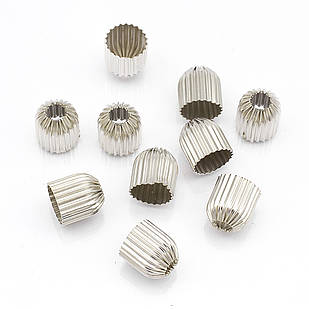 Конус для Бусин, Латунь, Платина, 10х9.5мм, Одв. 3 мм, 2 шт./пач, 10 шт