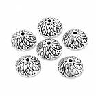 Шапочки для Бусин Металеві, Конус, Колір: Античне Срібло, Розмір: 11х5 мм, Отвір 1 мм, 30 шт, фото 3