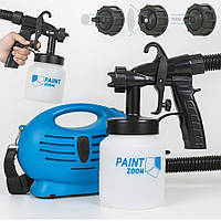 Краскораспылитель электрический 800мл, 1.5мм, 650Вт, 3 режима, Paint Zoom / Краскопульт универсальный