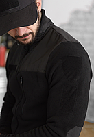 Толстовка флісова Polartec чорна Поліція з плащівкою з жетоном, фото 7